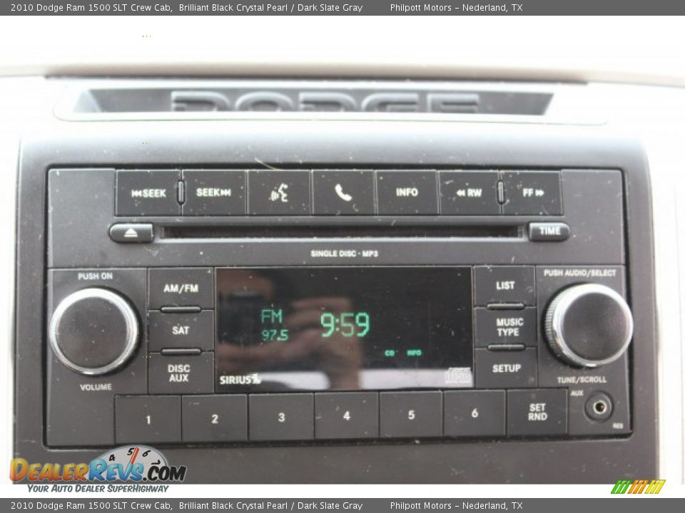 2010 Dodge Ram 1500 SLT Crew Cab Brilliant Black Crystal Pearl / Dark Slate Gray Photo #17