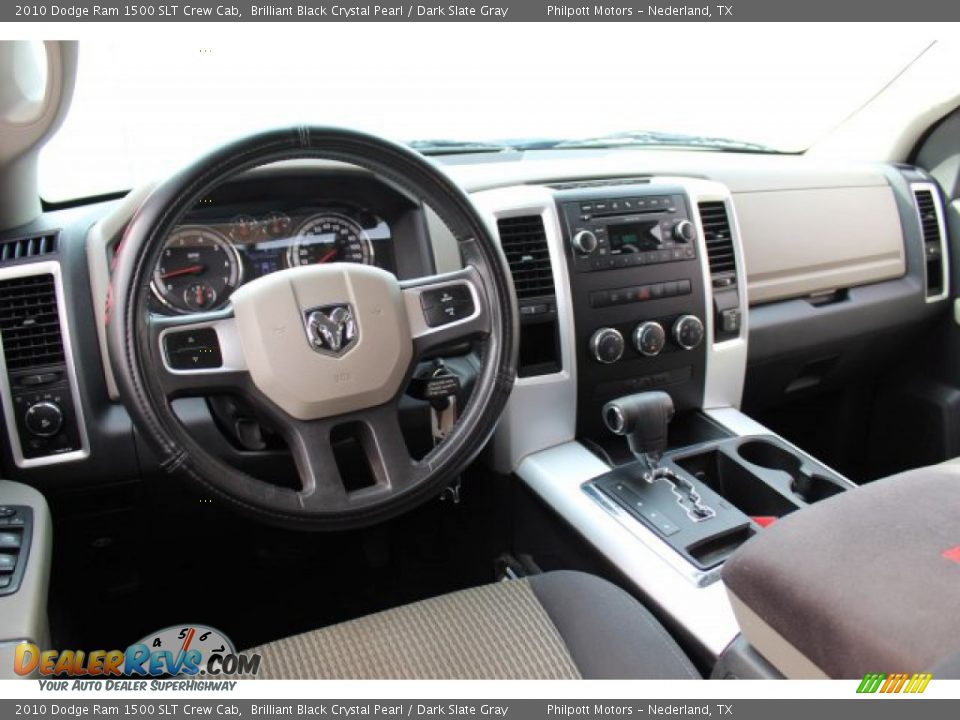 2010 Dodge Ram 1500 SLT Crew Cab Brilliant Black Crystal Pearl / Dark Slate Gray Photo #21