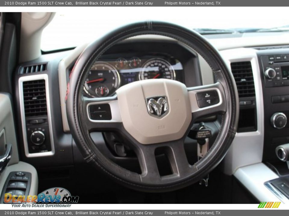 2010 Dodge Ram 1500 SLT Crew Cab Brilliant Black Crystal Pearl / Dark Slate Gray Photo #22