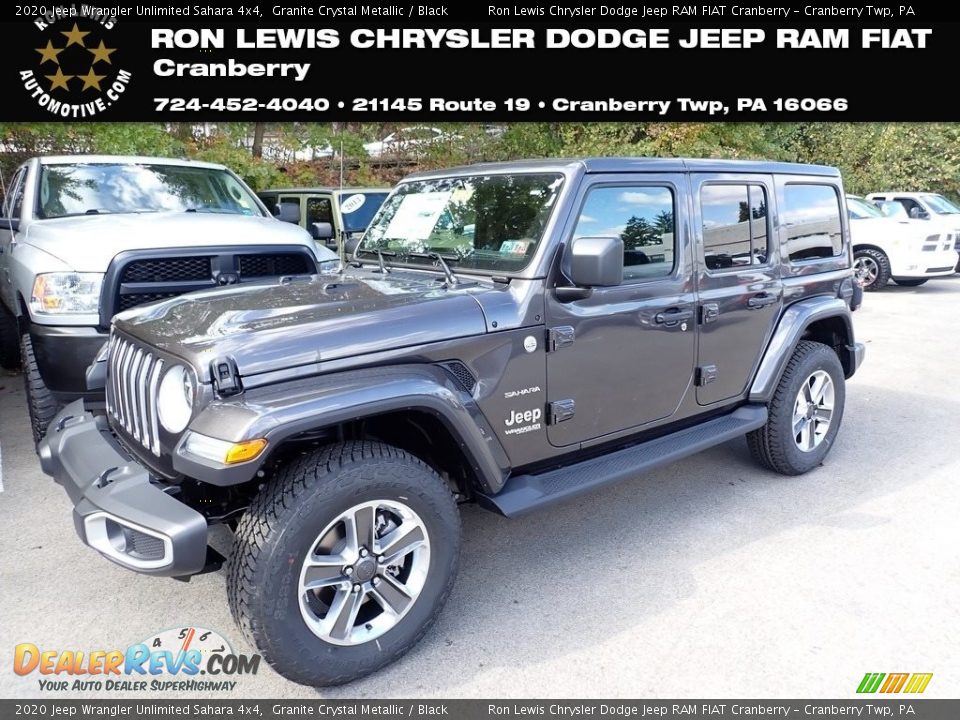 2020 Jeep Wrangler Unlimited Sahara 4x4 Granite Crystal Metallic / Black Photo #1