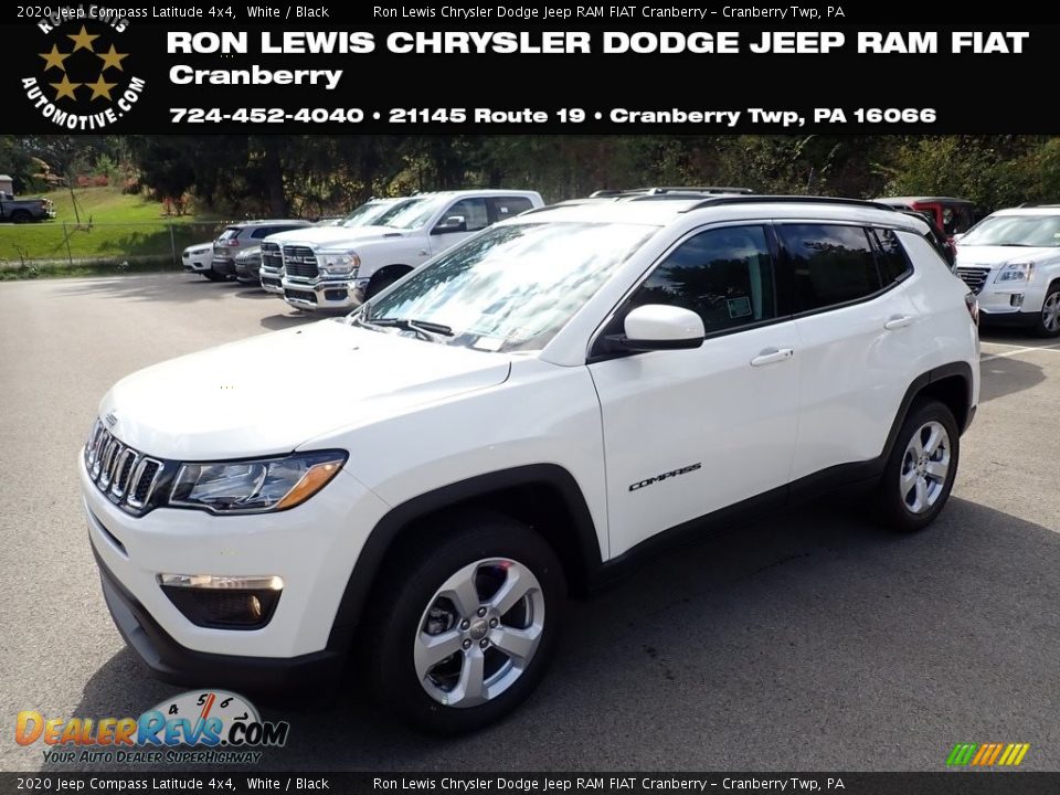2020 Jeep Compass Latitude 4x4 White / Black Photo #1