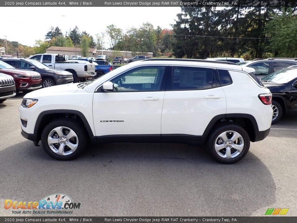 2020 Jeep Compass Latitude 4x4 White / Black Photo #2