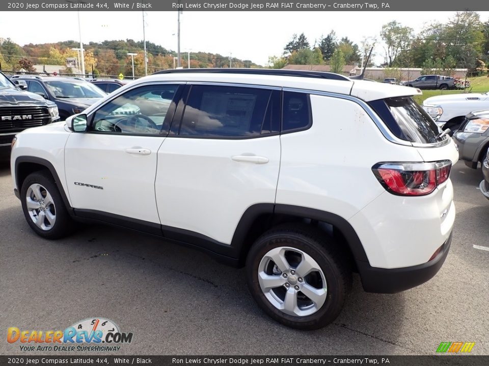 2020 Jeep Compass Latitude 4x4 White / Black Photo #3