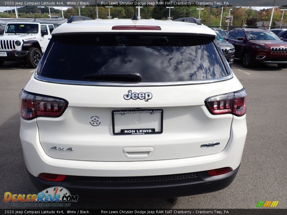 2020 Jeep Compass Latitude 4x4 White / Black Photo #4