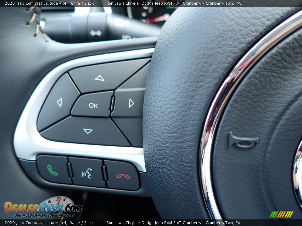 2020 Jeep Compass Latitude 4x4 White / Black Photo #20