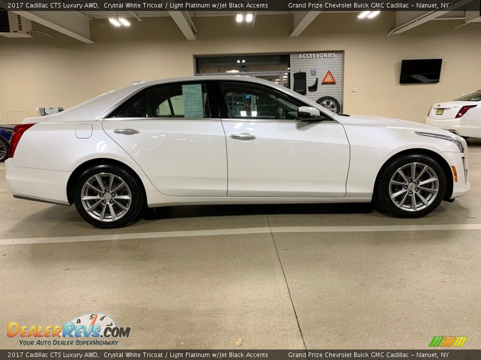2017 Cadillac CTS Luxury AWD Crystal White Tricoat / Light Platinum w/Jet Black Accents Photo #6