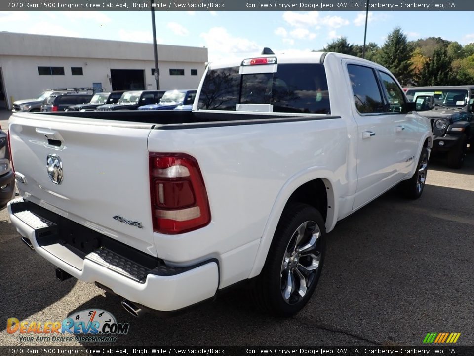 2020 Ram 1500 Longhorn Crew Cab 4x4 Bright White / New Saddle/Black Photo #5