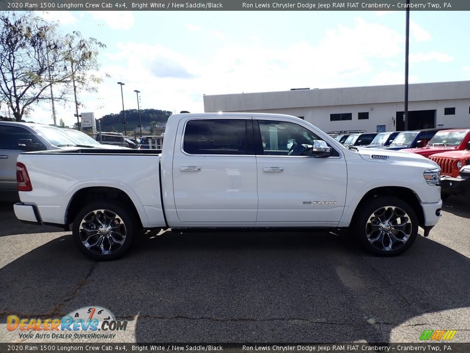 2020 Ram 1500 Longhorn Crew Cab 4x4 Bright White / New Saddle/Black Photo #6