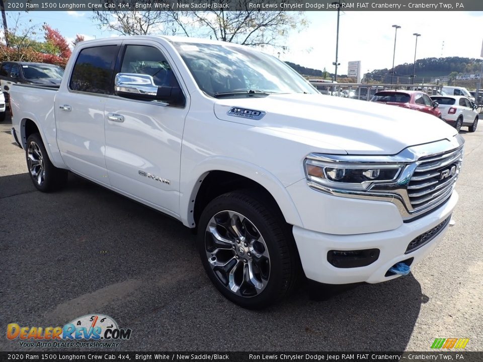 2020 Ram 1500 Longhorn Crew Cab 4x4 Bright White / New Saddle/Black Photo #7