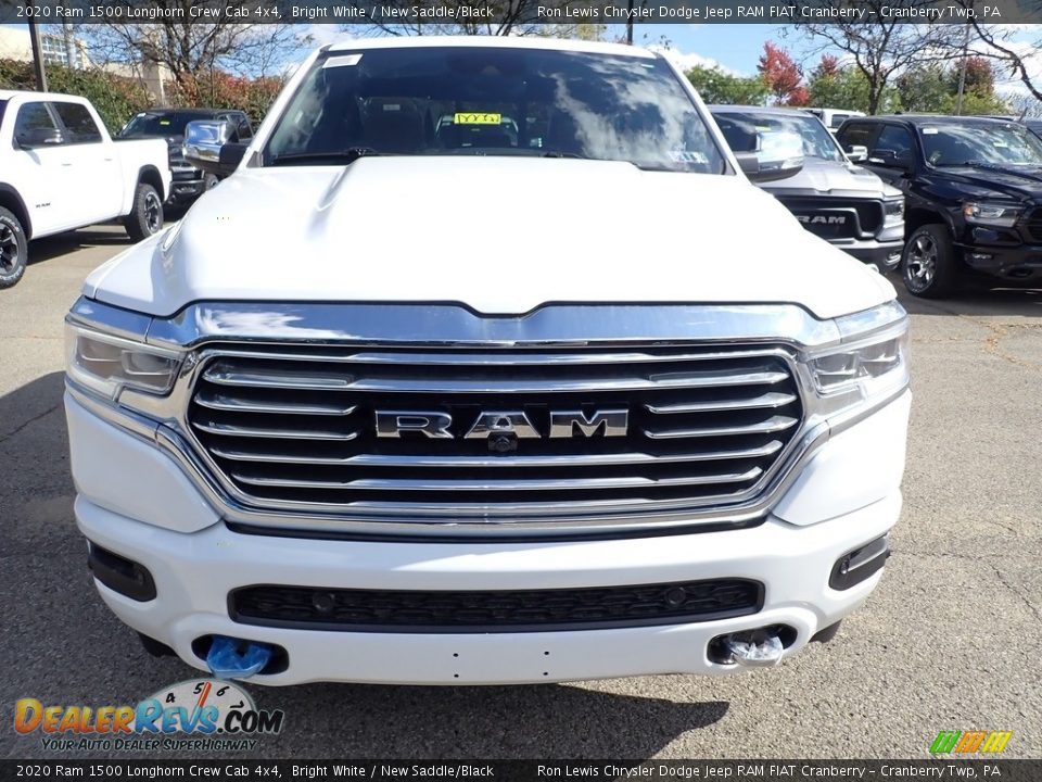 2020 Ram 1500 Longhorn Crew Cab 4x4 Bright White / New Saddle/Black Photo #8