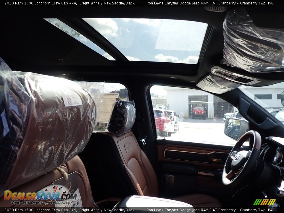 2020 Ram 1500 Longhorn Crew Cab 4x4 Bright White / New Saddle/Black Photo #12