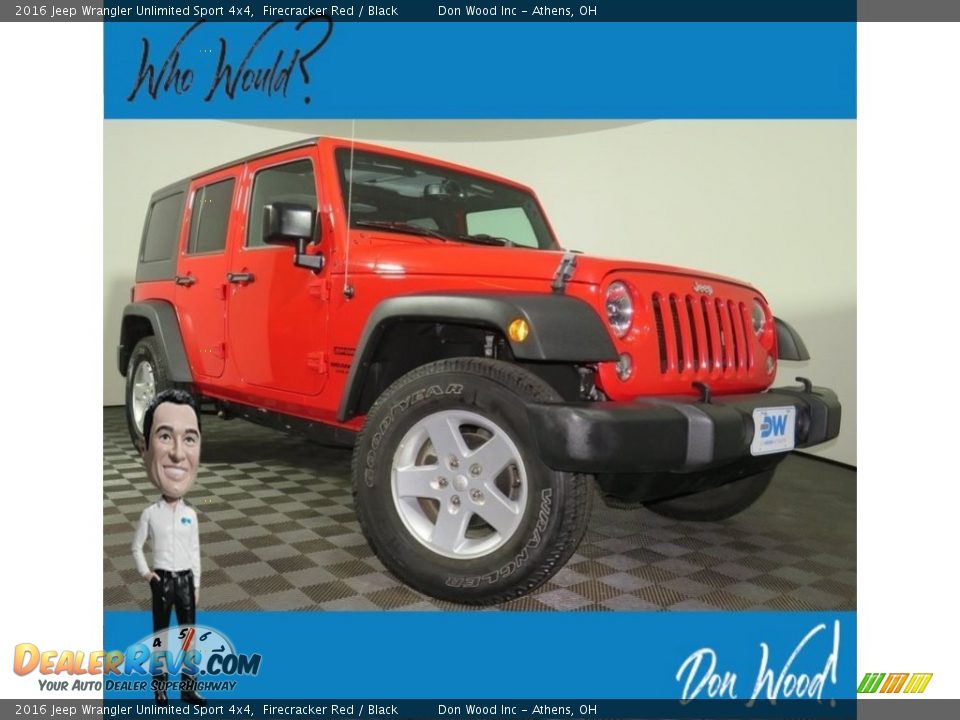 2016 Jeep Wrangler Unlimited Sport 4x4 Firecracker Red / Black Photo #1