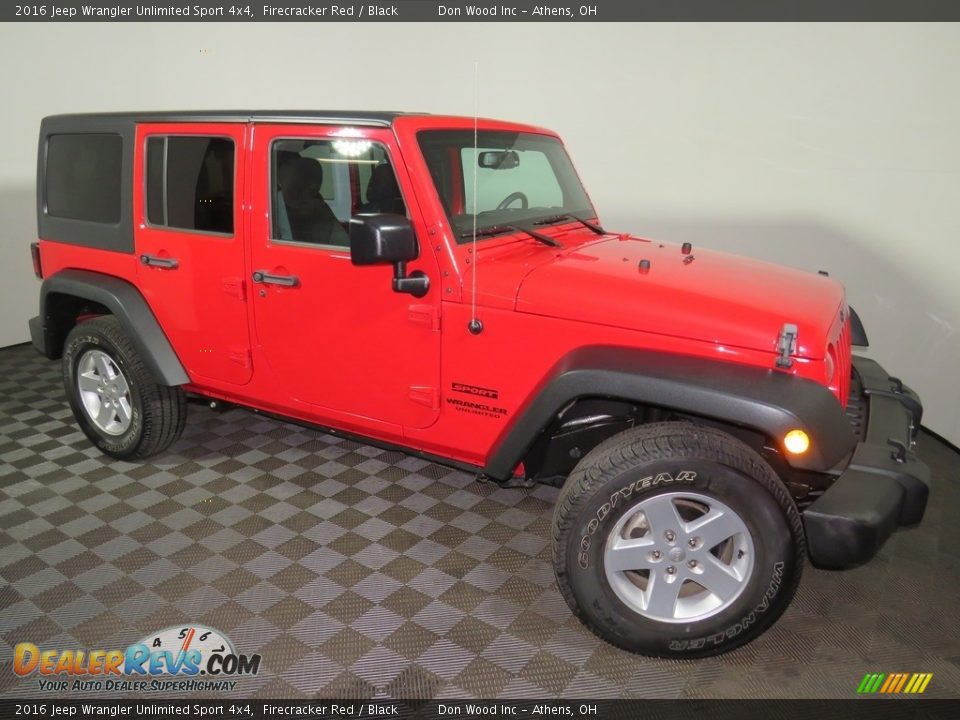 2016 Jeep Wrangler Unlimited Sport 4x4 Firecracker Red / Black Photo #2