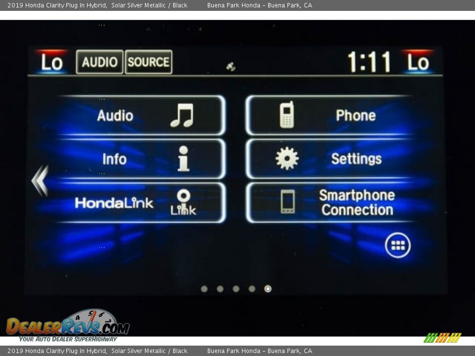 2019 Honda Clarity Plug In Hybrid Solar Silver Metallic / Black Photo #35