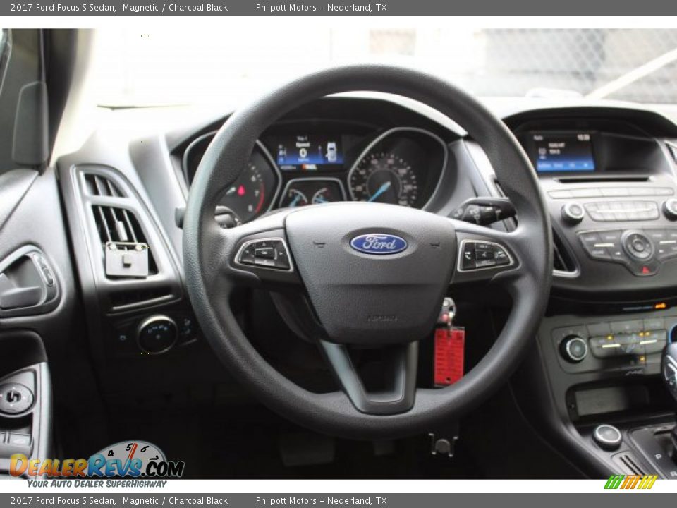 2017 Ford Focus S Sedan Magnetic / Charcoal Black Photo #22