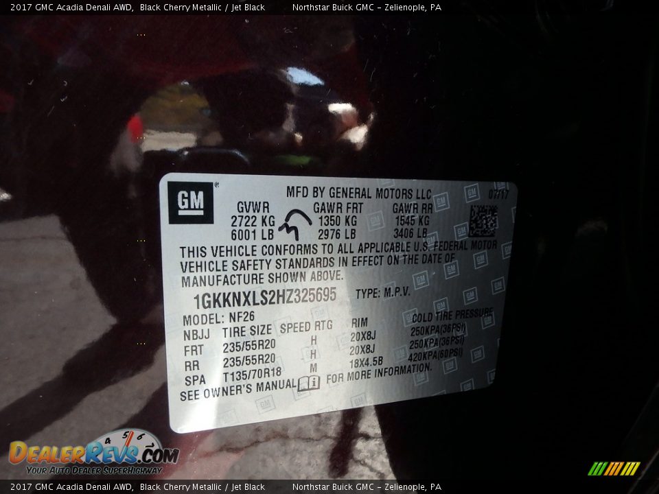 2017 GMC Acadia Denali AWD Black Cherry Metallic / Jet Black Photo #15
