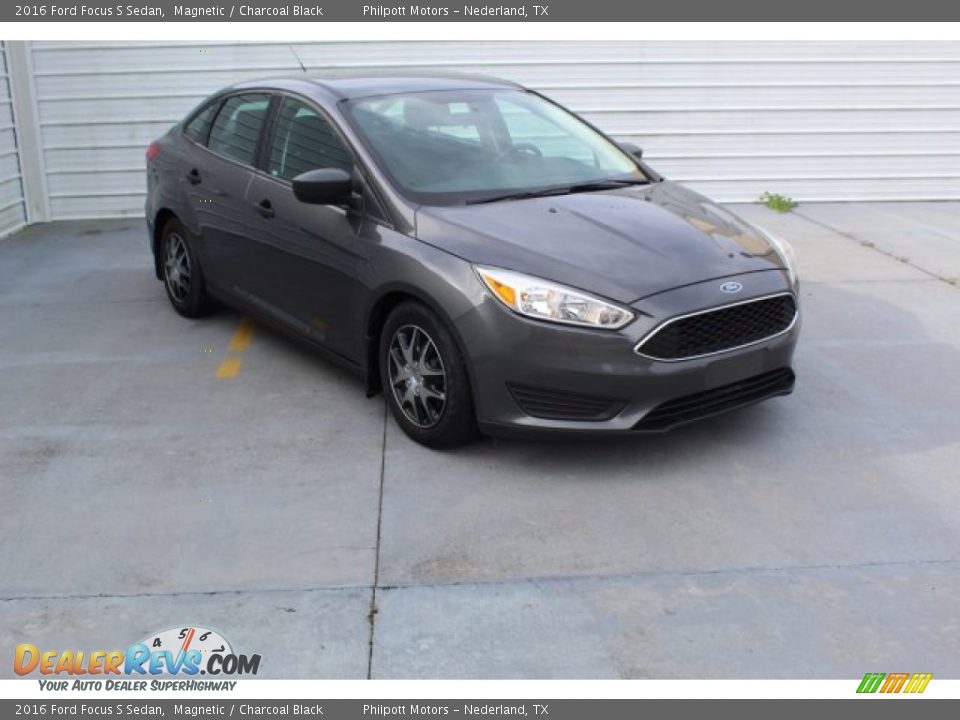 2016 Ford Focus S Sedan Magnetic / Charcoal Black Photo #2