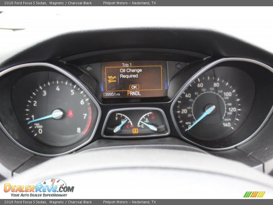 2016 Ford Focus S Sedan Magnetic / Charcoal Black Photo #14