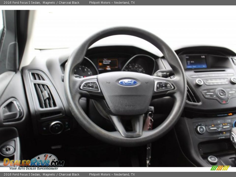 2016 Ford Focus S Sedan Magnetic / Charcoal Black Photo #23