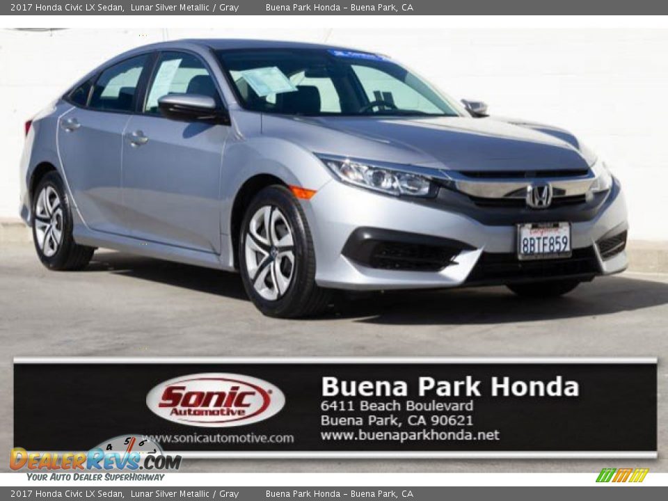 2017 Honda Civic LX Sedan Lunar Silver Metallic / Gray Photo #1