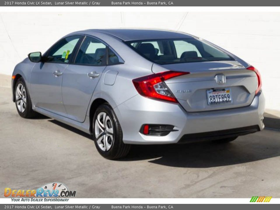 2017 Honda Civic LX Sedan Lunar Silver Metallic / Gray Photo #2