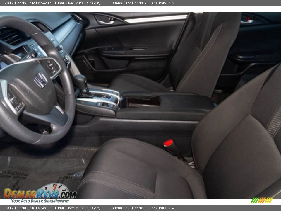2017 Honda Civic LX Sedan Lunar Silver Metallic / Gray Photo #3