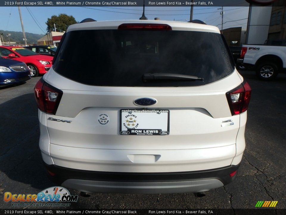 2019 Ford Escape SEL 4WD White Platinum / Chromite Gray/Charcoal Black Photo #3