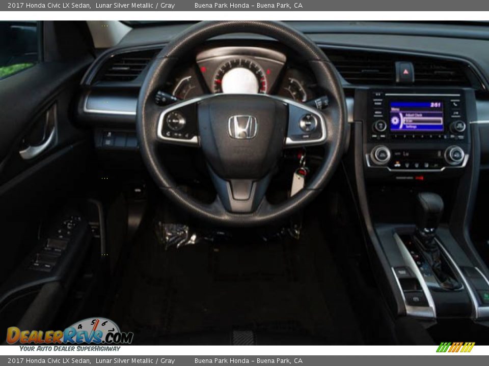 2017 Honda Civic LX Sedan Lunar Silver Metallic / Gray Photo #5