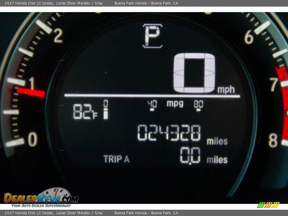2017 Honda Civic LX Sedan Lunar Silver Metallic / Gray Photo #6