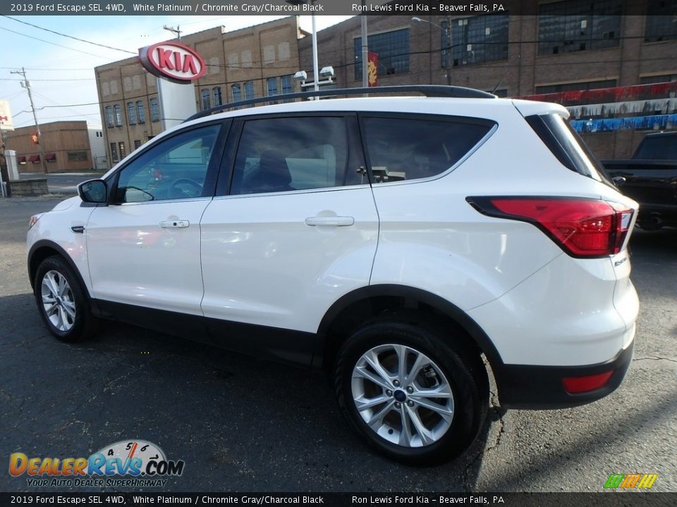 2019 Ford Escape SEL 4WD White Platinum / Chromite Gray/Charcoal Black Photo #5