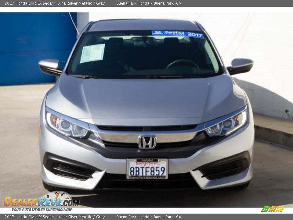 2017 Honda Civic LX Sedan Lunar Silver Metallic / Gray Photo #7