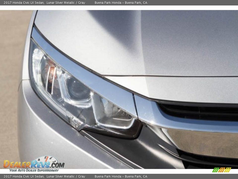 2017 Honda Civic LX Sedan Lunar Silver Metallic / Gray Photo #8