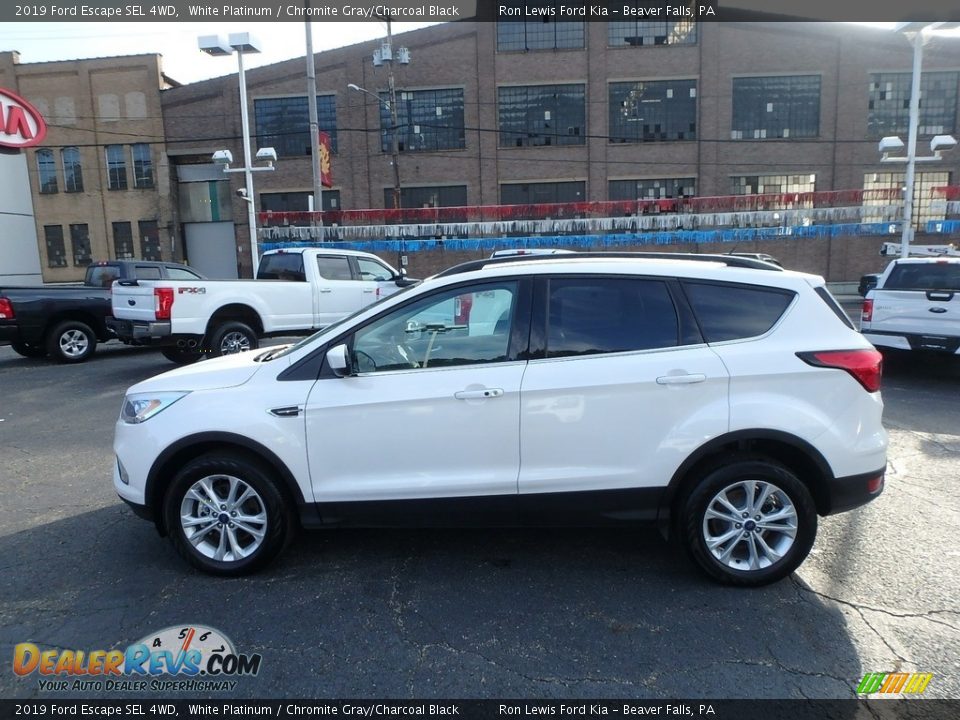 2019 Ford Escape SEL 4WD White Platinum / Chromite Gray/Charcoal Black Photo #6