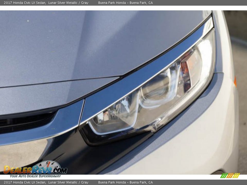 2017 Honda Civic LX Sedan Lunar Silver Metallic / Gray Photo #9