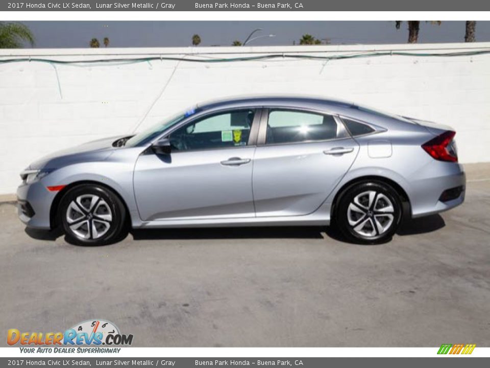 2017 Honda Civic LX Sedan Lunar Silver Metallic / Gray Photo #10