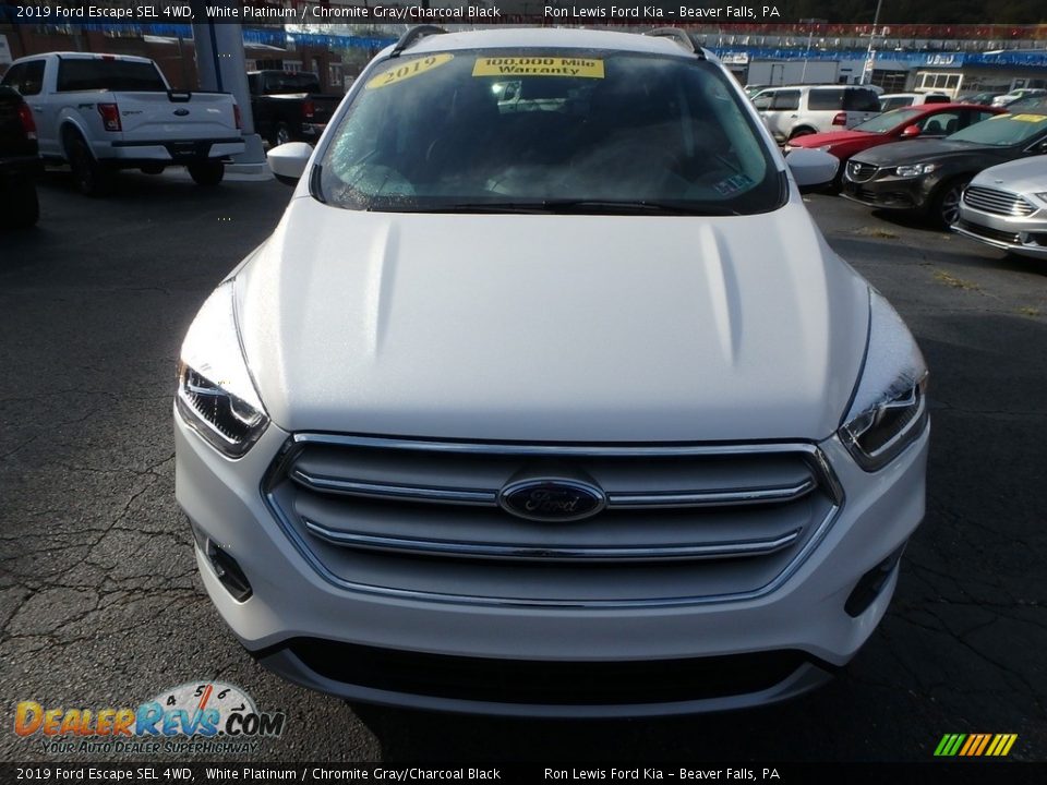 2019 Ford Escape SEL 4WD White Platinum / Chromite Gray/Charcoal Black Photo #8
