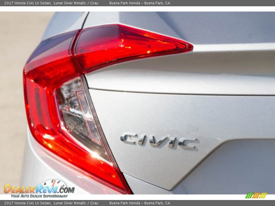 2017 Honda Civic LX Sedan Lunar Silver Metallic / Gray Photo #12