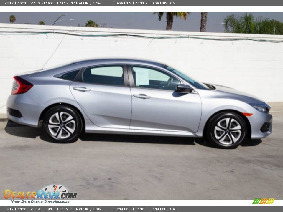 2017 Honda Civic LX Sedan Lunar Silver Metallic / Gray Photo #14