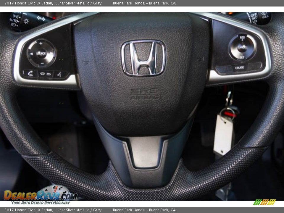 2017 Honda Civic LX Sedan Lunar Silver Metallic / Gray Photo #15
