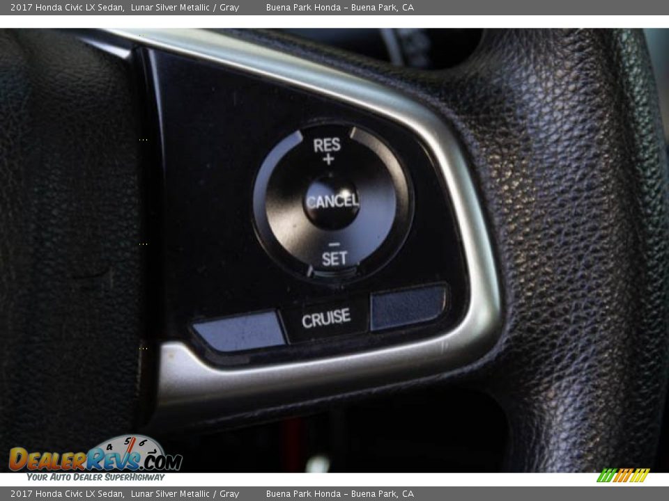2017 Honda Civic LX Sedan Lunar Silver Metallic / Gray Photo #17