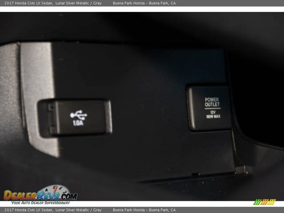2017 Honda Civic LX Sedan Lunar Silver Metallic / Gray Photo #18