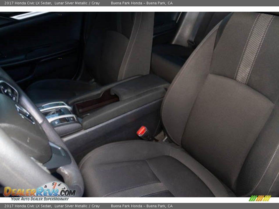 2017 Honda Civic LX Sedan Lunar Silver Metallic / Gray Photo #19