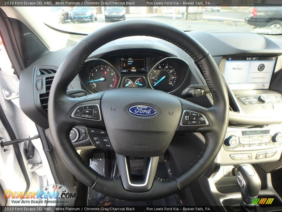 2019 Ford Escape SEL 4WD White Platinum / Chromite Gray/Charcoal Black Photo #17