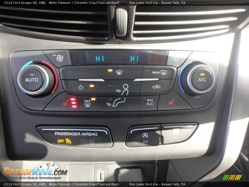 2019 Ford Escape SEL 4WD White Platinum / Chromite Gray/Charcoal Black Photo #19