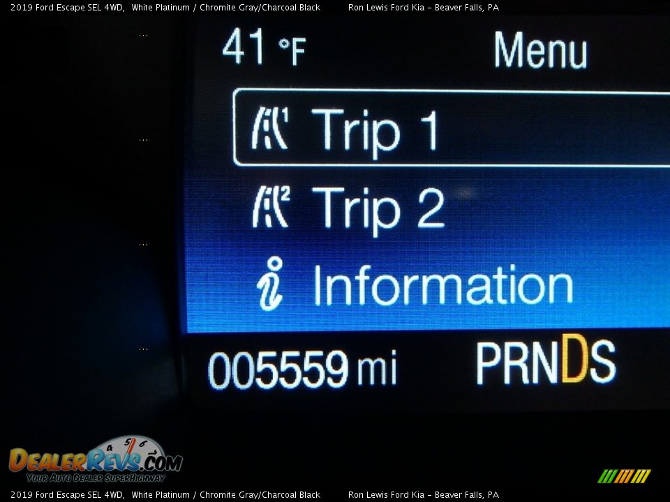 2019 Ford Escape SEL 4WD White Platinum / Chromite Gray/Charcoal Black Photo #20