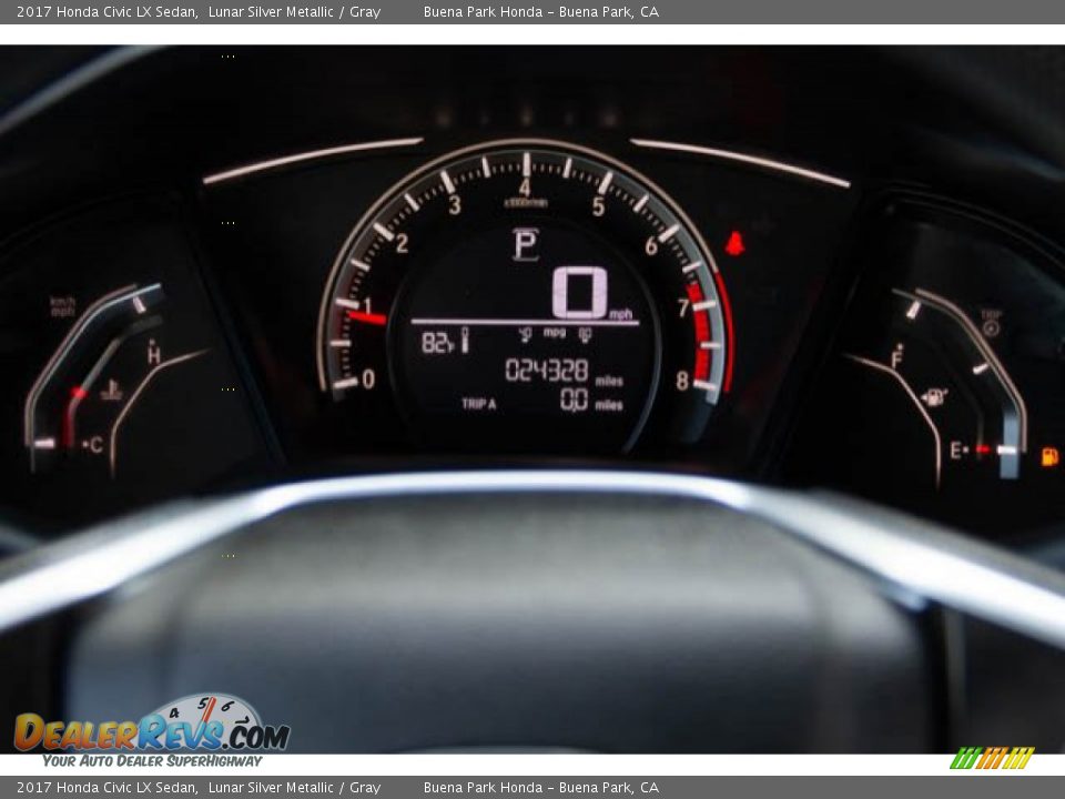2017 Honda Civic LX Sedan Lunar Silver Metallic / Gray Photo #28