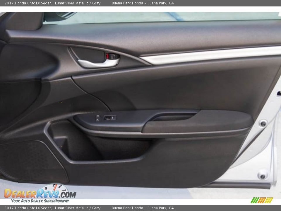 2017 Honda Civic LX Sedan Lunar Silver Metallic / Gray Photo #33