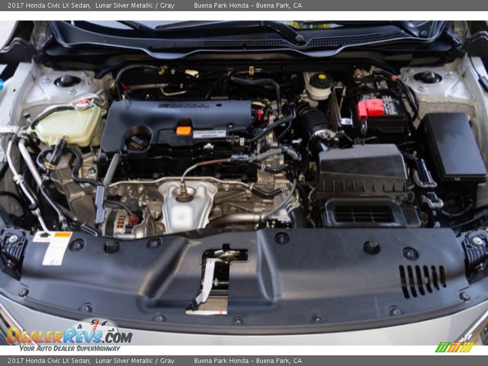 2017 Honda Civic LX Sedan Lunar Silver Metallic / Gray Photo #34