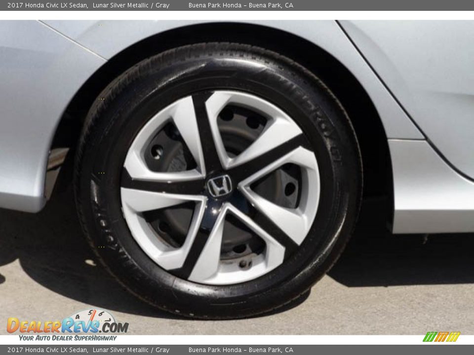 2017 Honda Civic LX Sedan Lunar Silver Metallic / Gray Photo #35
