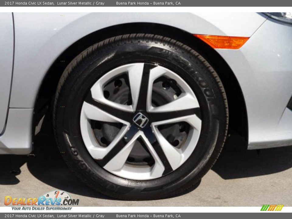 2017 Honda Civic LX Sedan Lunar Silver Metallic / Gray Photo #36